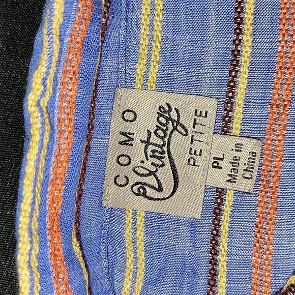 Button Down Sleeveless blouse Petite Large - Picture 6 of 7